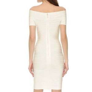 Herve Leger XS Carmen Off The Shoulder Bandage Dress